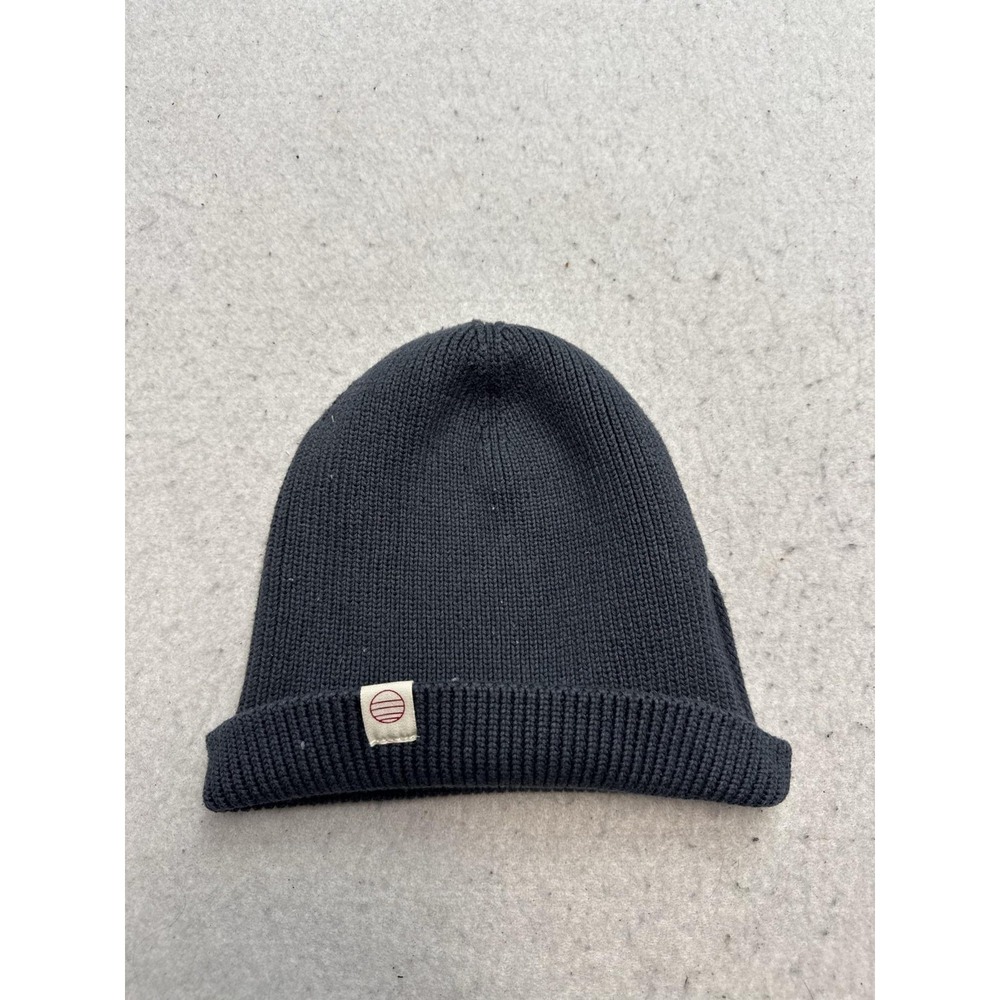 Marine Layer Hat Beanie Mens One Size Gray Polyester Cotton Knit Cuffed Winter